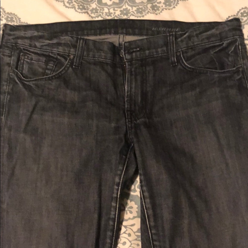 7 for all mankind Roxanne black wash skinny jeans